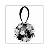 Roze rozenbloem - bruid Bouquet bruiloft Shower Rubberstempel (Afrduk)