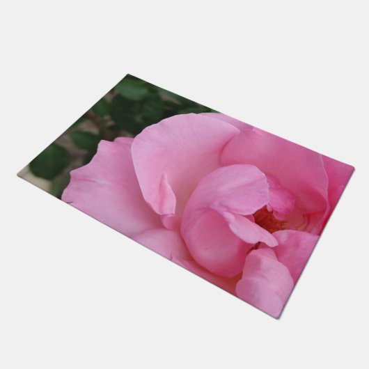 Roze rozenbloem deurmat (Schuin)