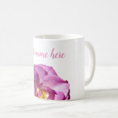 Roze rozenbloem, gepersonaliseerde klassieke Mok (Voorkant rechts)