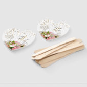 Roze rozenbloem handwaaier (Niet-gemonteerd)