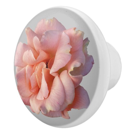 roze rozenbloem keramische knop (Rechts)