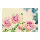 Roze rozenbloem Kussensloop (Voorkant)