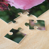 roze rozenbloem legpuzzel (Zijkant)