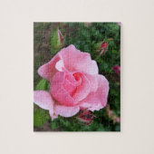 roze rozenbloem legpuzzel (Verticaal)