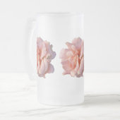 roze rozenbloem matglas bierpul (Voorkant links)