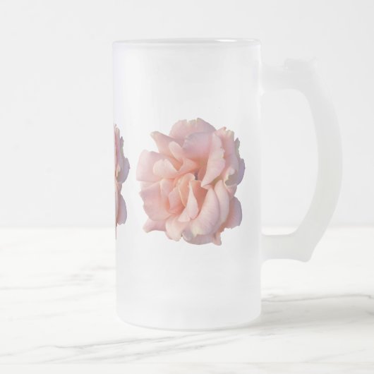 roze rozenbloem matglas bierpul (Rechts)