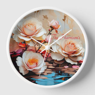 Roze rozenbloem met jouw naam