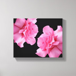  roze rozenbloem moderne minimalistische bloemen canvas afdruk