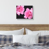 roze rozenbloem moderne minimalistische bloemen canvas afdruk (Insitu (Slaapkamer))