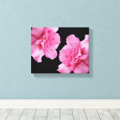  roze rozenbloem moderne minimalistische bloemen canvas afdruk (Insitu (Houten vloer))