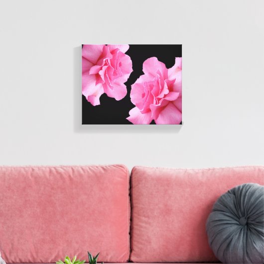  roze rozenbloem moderne minimalistische bloemen canvas afdruk (Insitu (Woonkamer))