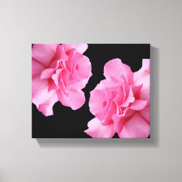 roze rozenbloem moderne minimalistische bloemen canvas afdruk
