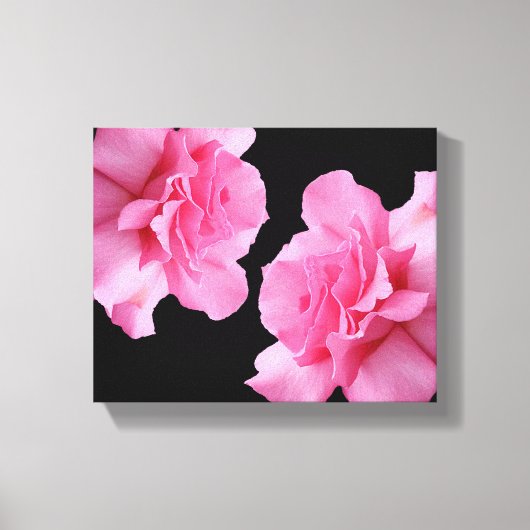  roze rozenbloem moderne minimalistische bloemen canvas afdruk (Voorkant)