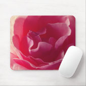 Roze rozenbloem, Mousepad Muismat (Met muis)