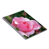 roze rozenbloem notitieboek (Rechterzijde)