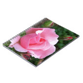 roze rozenbloem notitieboek (Linkerzijde)