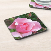 roze rozenbloem onderzetter (Linkerzijde)