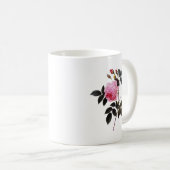 Roze rozenbloem, Pierre Joseph Redouté Koffiemok (Voorkant rechts)