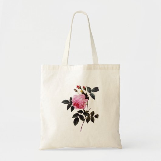 Roze rozenbloem, Pierre Joseph Redouté Tote Bag (Voorkant)