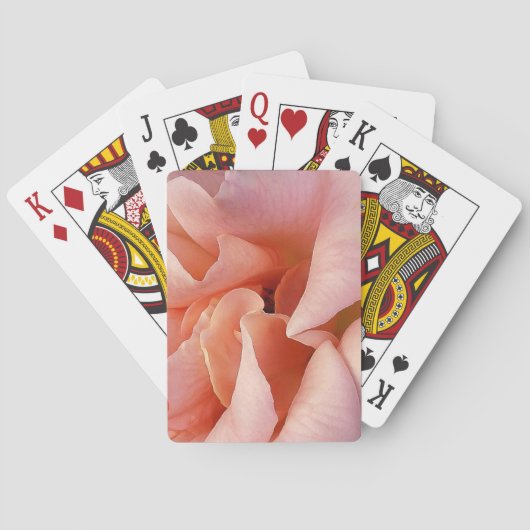 roze rozenbloem pokerkaarten (Achterkant)