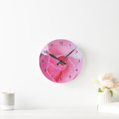 roze rozenbloem ronde klok (Huis)