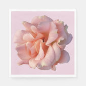 roze rozenbloem servet (Voorkant)