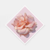 roze rozenbloem servet (Hoek)