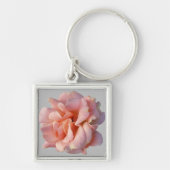roze rozenbloem sleutelhanger (Voorkant)