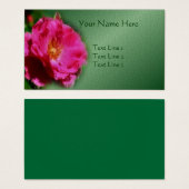 Roze rozenbloem Visitekaartje (Voorkant /achterkant)