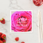 Roze rozenbloem, Vrijgezellenfeest papieren servet (Insitu)