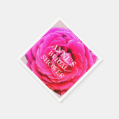 Roze rozenbloem, Vrijgezellenfeest papieren servet (Hoek)