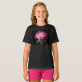 Roze rozenbloem waterverf - bb t-shirt (Voorkant volledig)