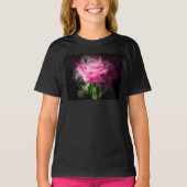 Roze rozenbloem waterverf - bb t-shirt (Voorkant)