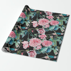 Roze Rozenbloem Waterverf Schilderen Art Rozen Cadeaupapier