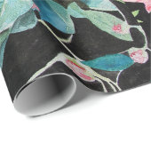 Roze Rozenbloem Waterverf Schilderen Art Rozen Cadeaupapier (Rol Hoek)