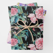 Roze Rozenbloem Waterverf Schilderen Art Rozen Inpakpapier Vel (In situ)