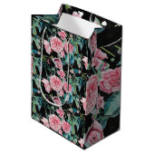 Roze Rozenbloem Waterverf Schilderen Art Rozen Medium Cadeauzakje (Voorkant Gekanteld)