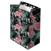 Roze Rozenbloem Waterverf Schilderen Art Rozen Medium Cadeauzakje (Achterkant Gekanteld)