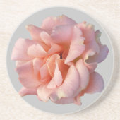 roze rozenbloem zandsteen onderzetter (Voorkant)