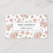 Roze Rozenbloemen Bloemen Bloemenzaak Contactkaartje (Voorkant)