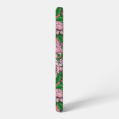 Roze rozenbloemen en goudvink vogels samsung galaxy hoesje (Linkerkant)