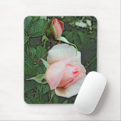 roze rozenbloemen muismat (Met muis)