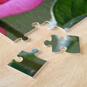 Roze rozenbloesem is nog steeds psalm 46:10 legpuzzel (Zijkant)