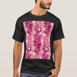 Roze rozenbloesems: naadloze achtergrond. t-shirt