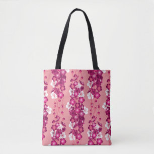 Roze rozenbloesems: naadloze achtergrond. tote bag
