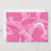 Roze rozenblok Mitzvah-uitnodigingen Kaart (Achterkant)