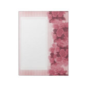 Roze rozenblok notitieblok (Linkerzijde)