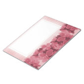 Roze rozenblok notitieblok (Schuin)