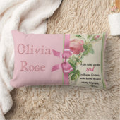 Roze rozenboe Scriptpsalm Kussen (Deken)