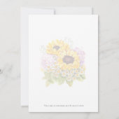 Roze rozenboeket en groene bladaquarel kaart (Achterkant)